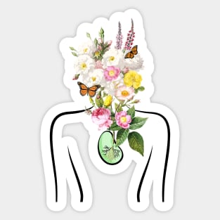 My Body Is Plant Powered | Black outline Sticker